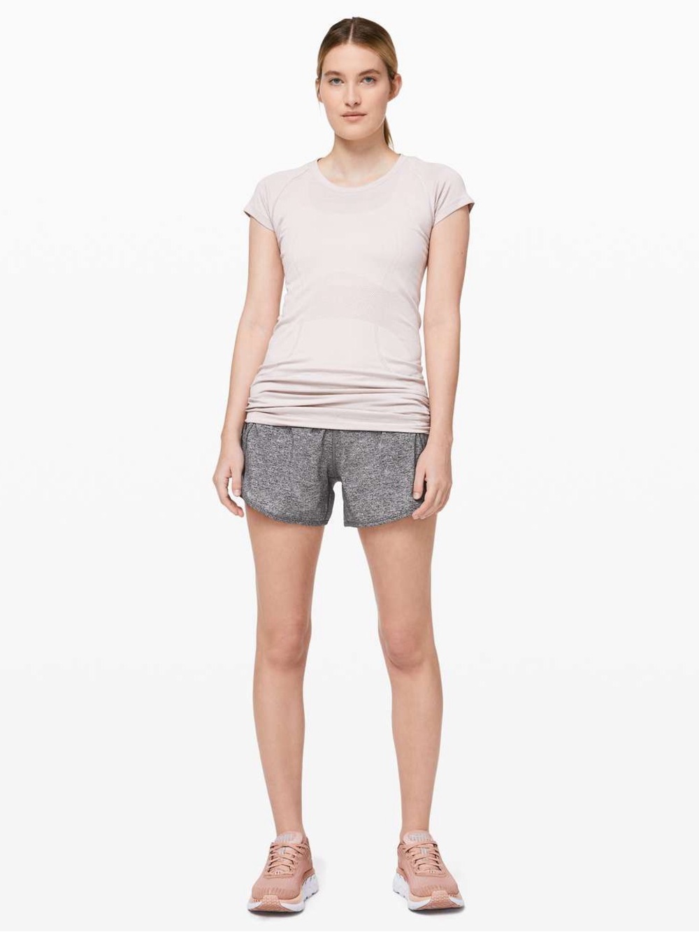 2/$30 Lululemon Tracker Short V 4" in Heather Lux Multi Black.
